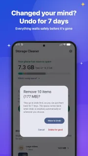Removing 10 items, which wait in Undo for 7 days